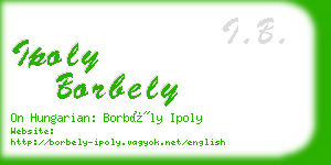 ipoly borbely business card
